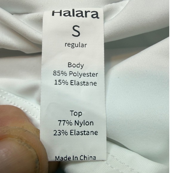 Halara White High Waisted Athletic Long Skort Skirt With Built In Shorts - Picture 5 of 6